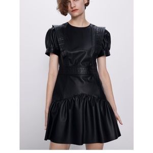 ZARA Faux Leather Dress NWT Size XL